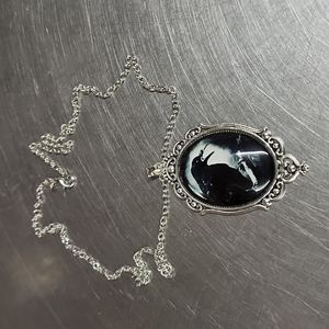 Edgar Allen poe black crow victorian vibes necklace